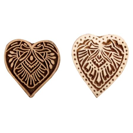 Set of 2 Piece New Mix Wooden Printing Block